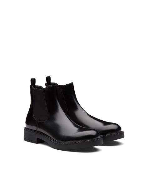 prada fur-lined leather mid-calf boots|prada chelsea boots.